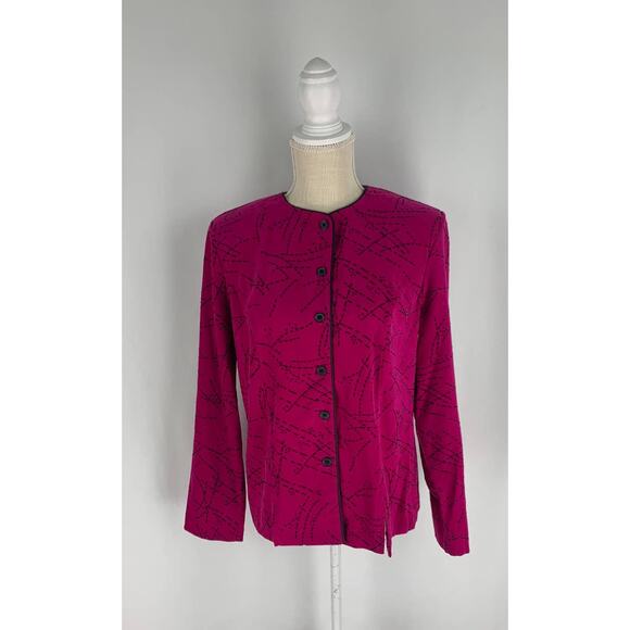 Notations Jackets & Blazers - Notations Vintage Purple Button Up Jacket Womens Medium Shacket Shirt